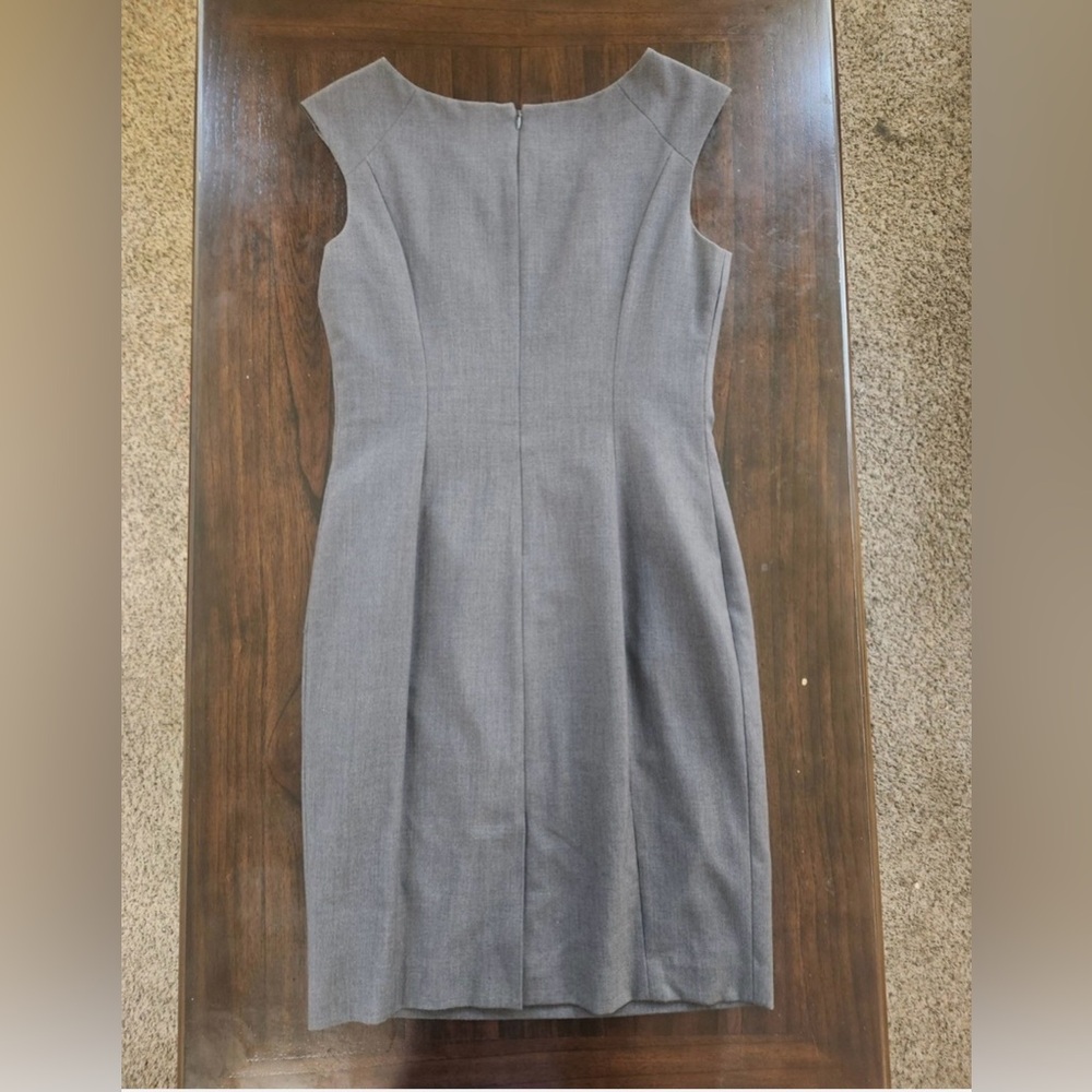 Calvin Klein Charcoal Cap Sleeve Midi Dress - Picture 6 of 9